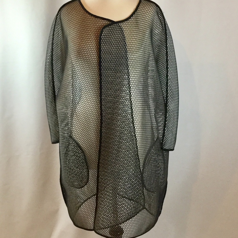Tesoro Moda - Retro - mesh neoprene swing jacket